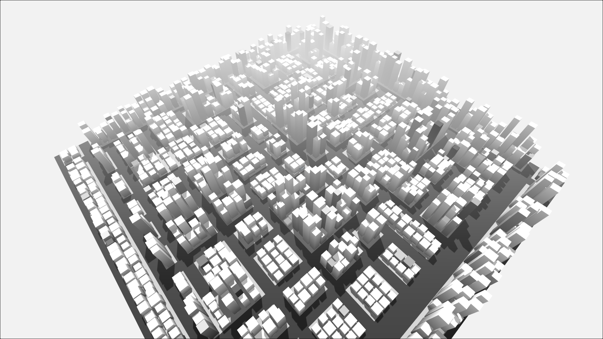 Procedutral city built with ThreeJS